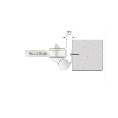 glass to wall hinges